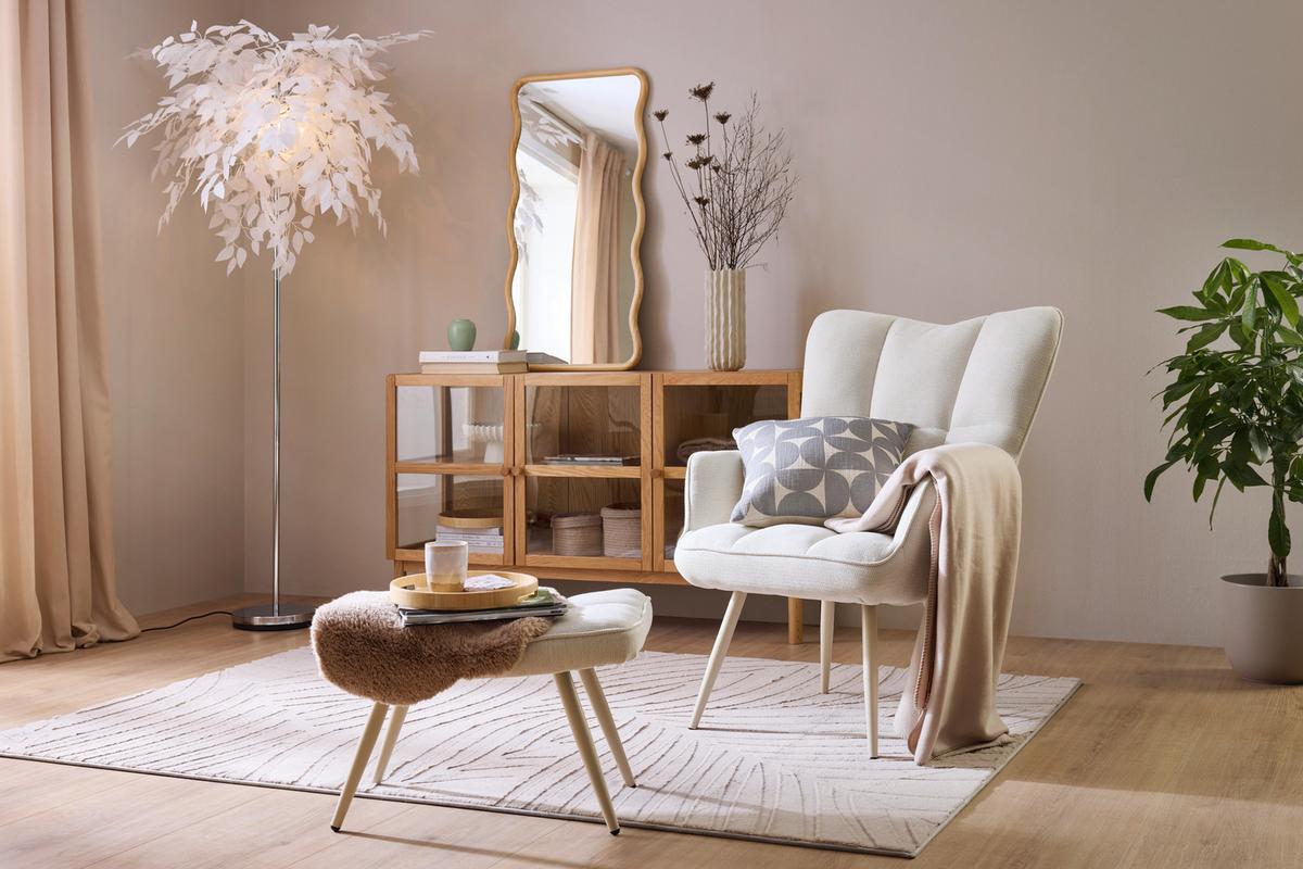 OVČIA KOŽUŠINA Jenny, 90-105/60cm, béžová - béžová, textil (60/90-105cm) - Mömax