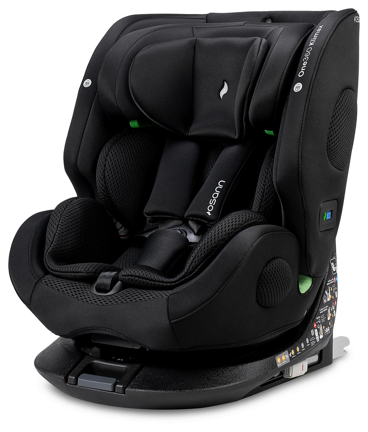 Reboarder-kindersitz One360 Klimax - Schwarz, Basics, Textil (48/43/58cm) - Osann