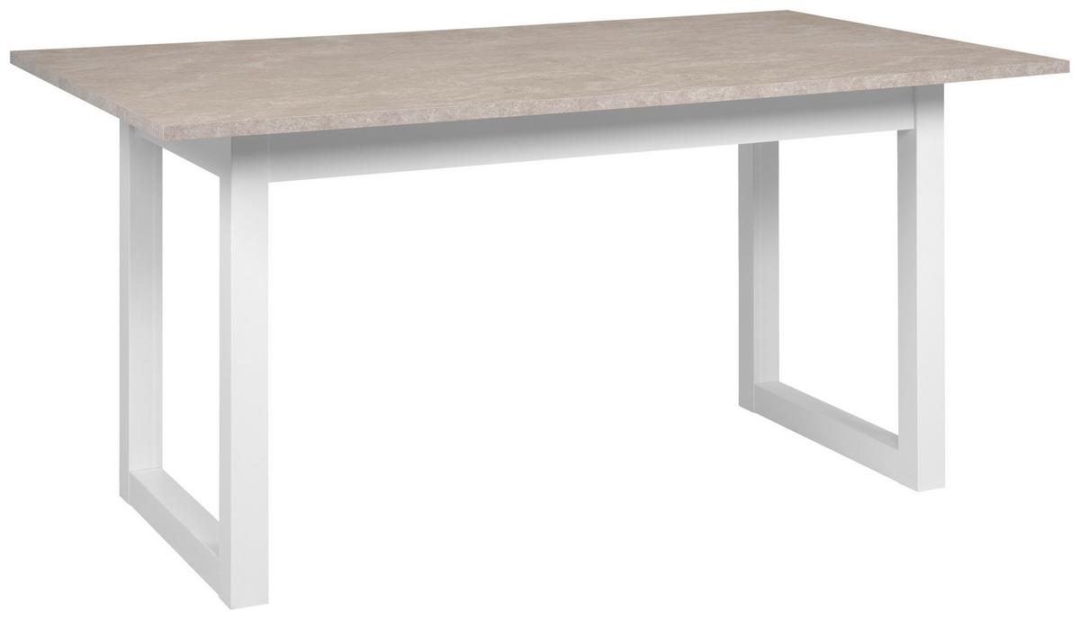 Esstisch Houston 80a - Sandfarben/Weiß, MODERN, Holzwerkstoff (160-200/90/75cm) - MID.YOU