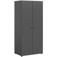 Šatní skříň Darwin antracit - černá/antracitová, Moderní, kompozitní dřevo/plast (80/176/51cm) - MID.YOU