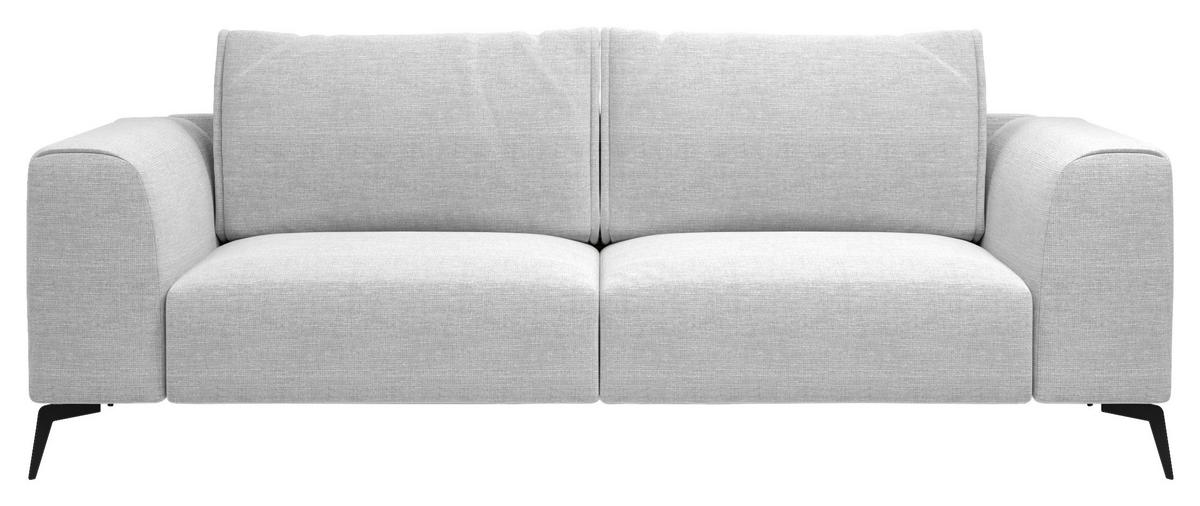 Trojmiestna pohovka SEUL, svetlosivá - čierna/svetlosivá, Design, kov/drevo (246/87/88cm) - MID.YOU