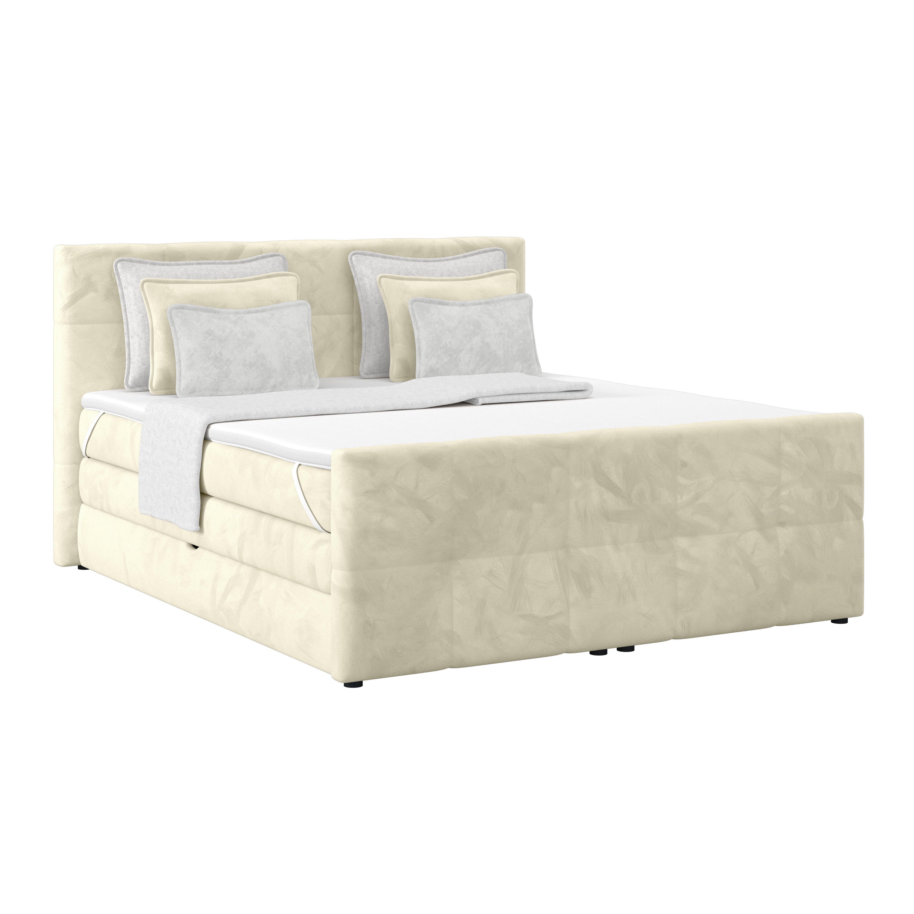 Boxspringbett mit Topper & Bettkasten 160x200 Medino