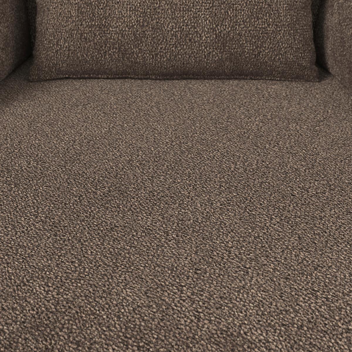 Křeslo s taburetem BIANCA, hnědá žinylka, max. 150 kg - přírodní barvy/hnědá, Moderní, dřevo/textil (111/69/152cm) - Bessagi Home