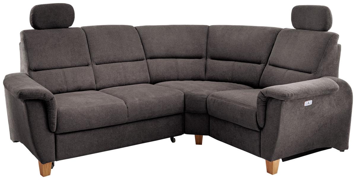 Ecksofa Parole Anthrazit S:237/186 cm - Wildeiche/Anthrazit, KONVENTIONELL, Textil (237/186cm) - Livetastic
