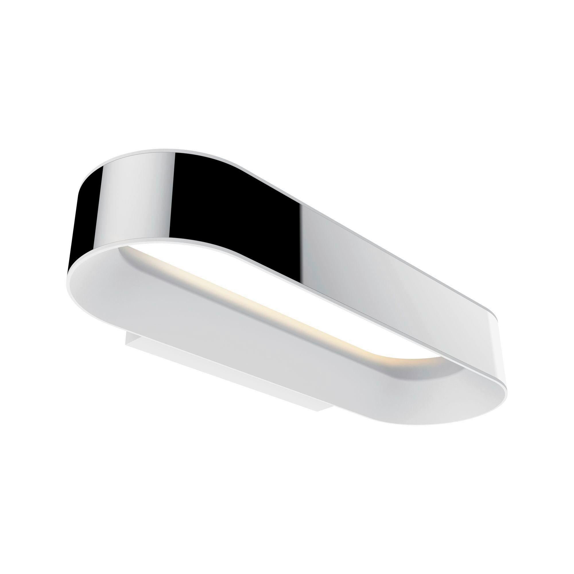 Led-wandleuchte 1-flammig Weiß/chromfarben - Chromfarben/Weiß, Basics, Metall (5,0cm) - Paulmann