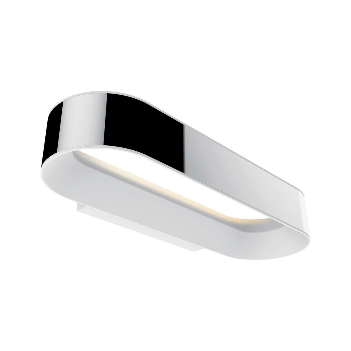 LED-Wandleuchte Bad Ip44 Weiß/Chromfarben H: 5 cm - Chromfarben/Weiß, Basics, Metall (5,0cm) - Paulmann