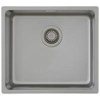 Spüle Respekta Inox Edelstahl Bxt: 49x44 cm - Edelstahlfarben, Trend, Metall (49/22,5/44cm) - Respekta