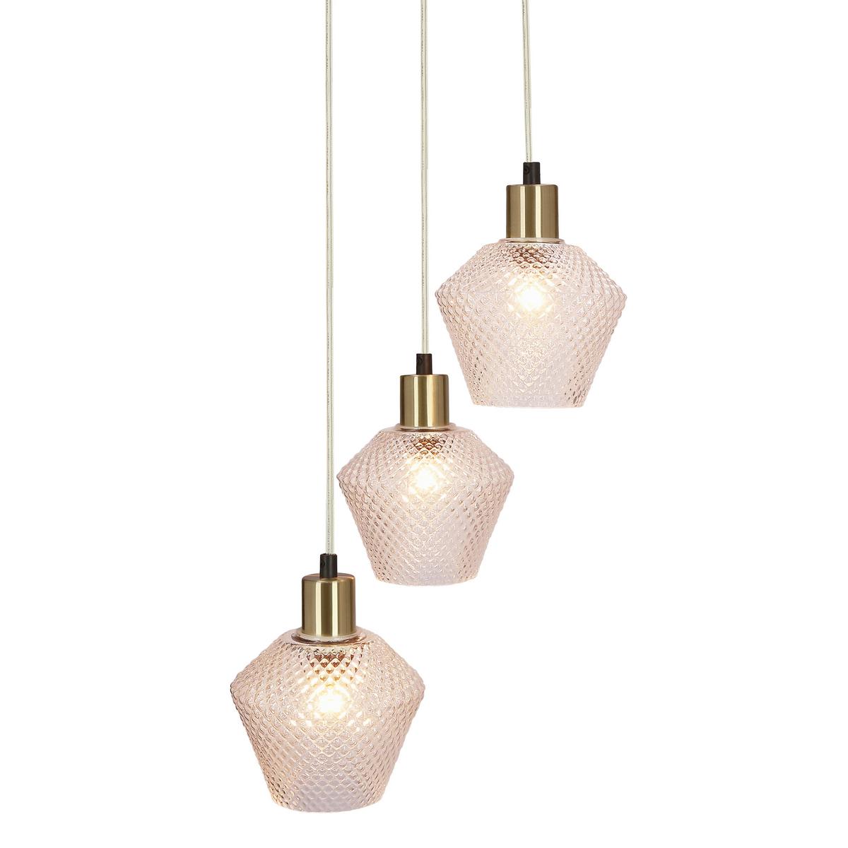 Pendelleuchte 33-36377 Greniko - Transparent/Goldfarben, KONVENTIONELL, Metall (30/30/120cm)
