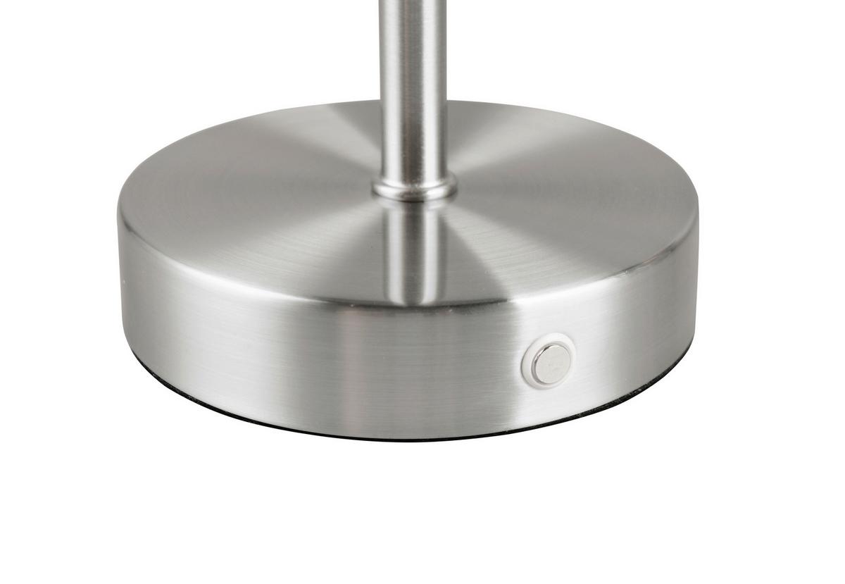 Akku-tischleuchte R59151107 Jeff - Nickelfarben, KONVENTIONELL, Metall (12,6/30cm)
