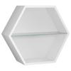 NÁSTĚNNÝ REGÁL EDGE -EXKLUSIV- - bílá, Moderní, kompozitní dřevo (51/44/19cm) - Mömax