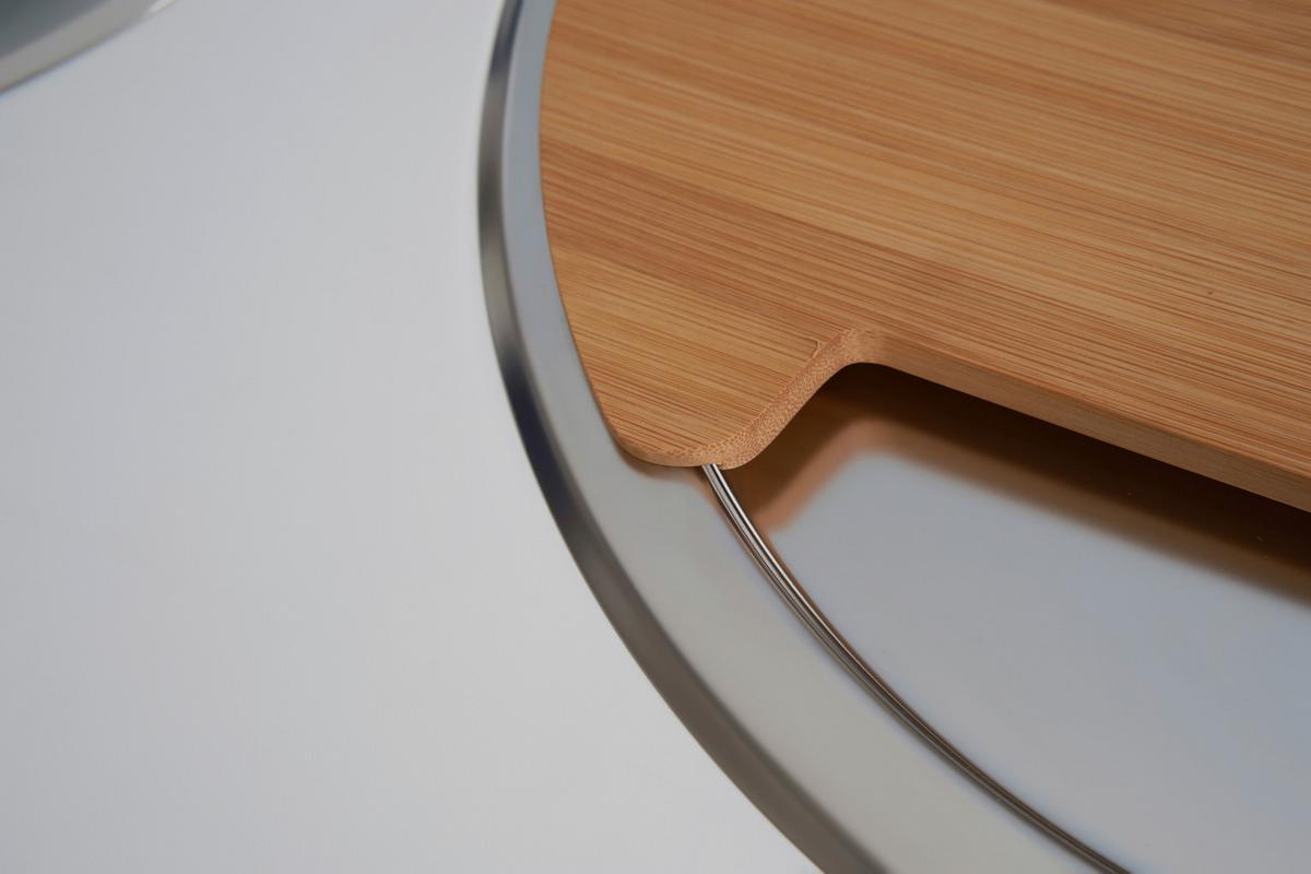 Spüle Respekta Rundbeckenset - Edelstahlfarben, Trend, Metall (44,6/17cm) - Respekta