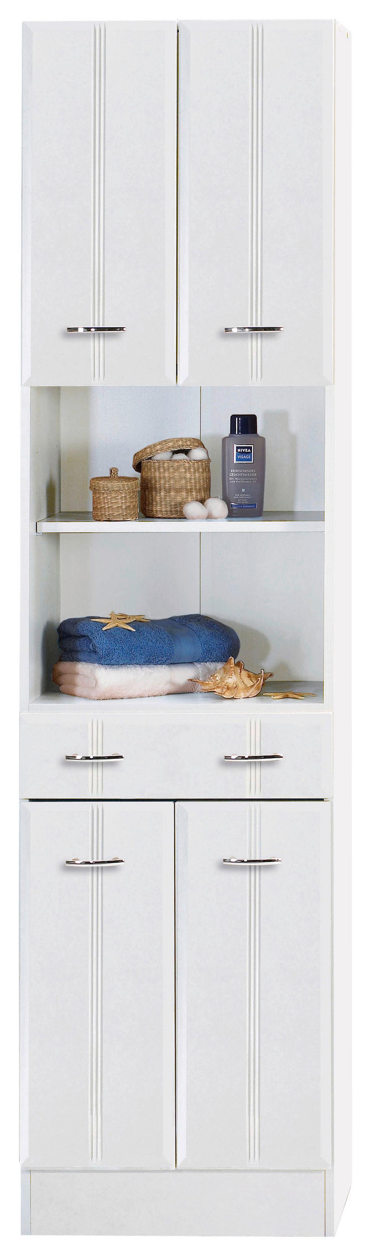 Hochschrank M. Lade Rallye 50cm, Weiß Dekor - Weiß, KONVENTIONELL, Holzwerkstoff (50/190/34cm) - Held