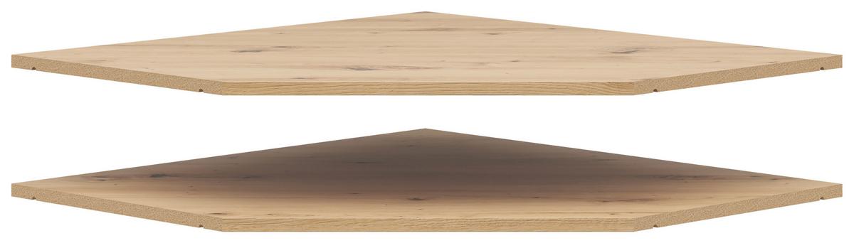 ROHOVÁ POLICE MULTISTAURAUM CORNER SHELVES - dub artisan, Moderní, kompozitní dřevo (96/3/74cm)
