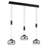 LED-Pendelleuchte Arosa Schwarz B: 22 cm - Schwarz, Design, Metall (98/22/108 - 168cm) - Fischer & Honsel