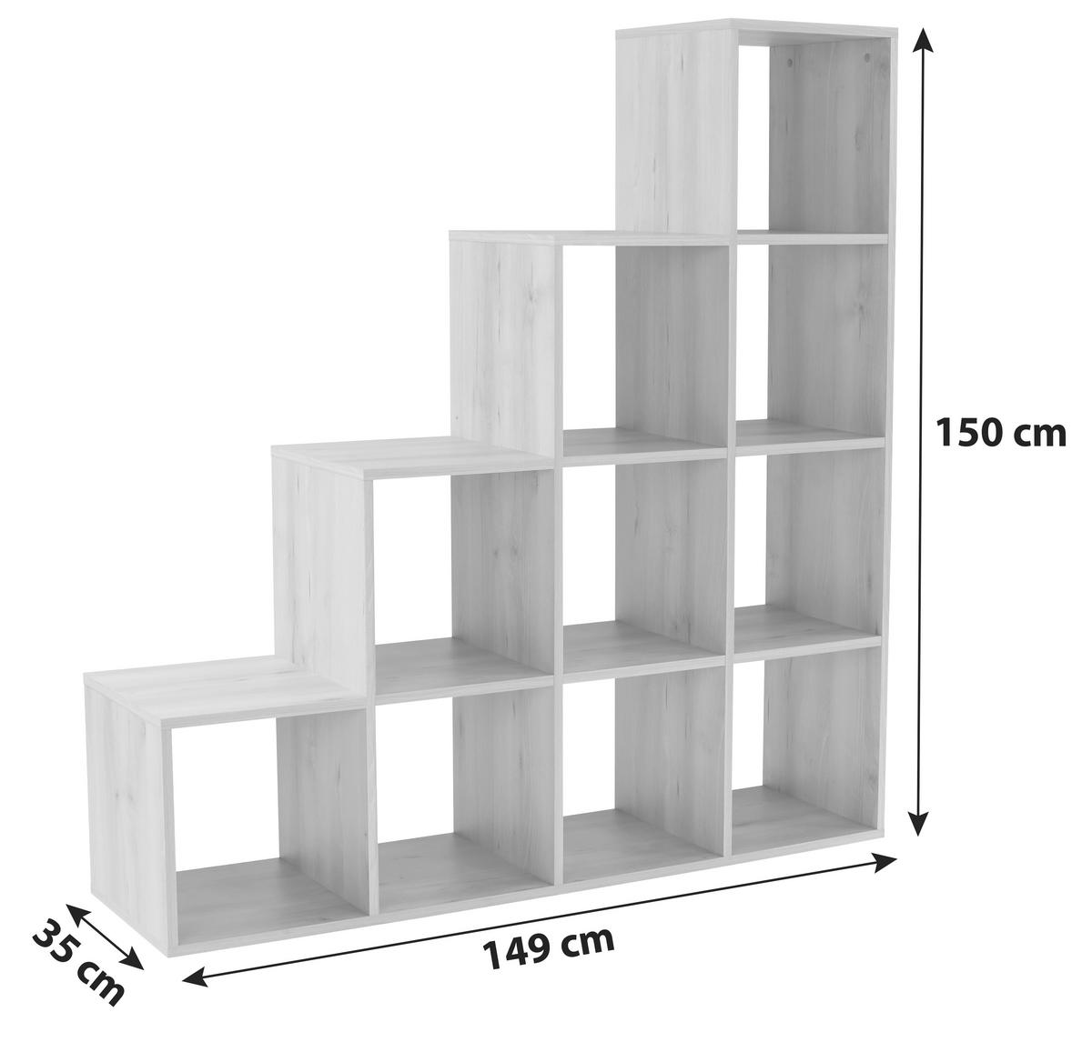 Raumteiler Pisa B: 149 Cm Betonoptik - Schwarz, MODERN, Holz (149/150/35cm)