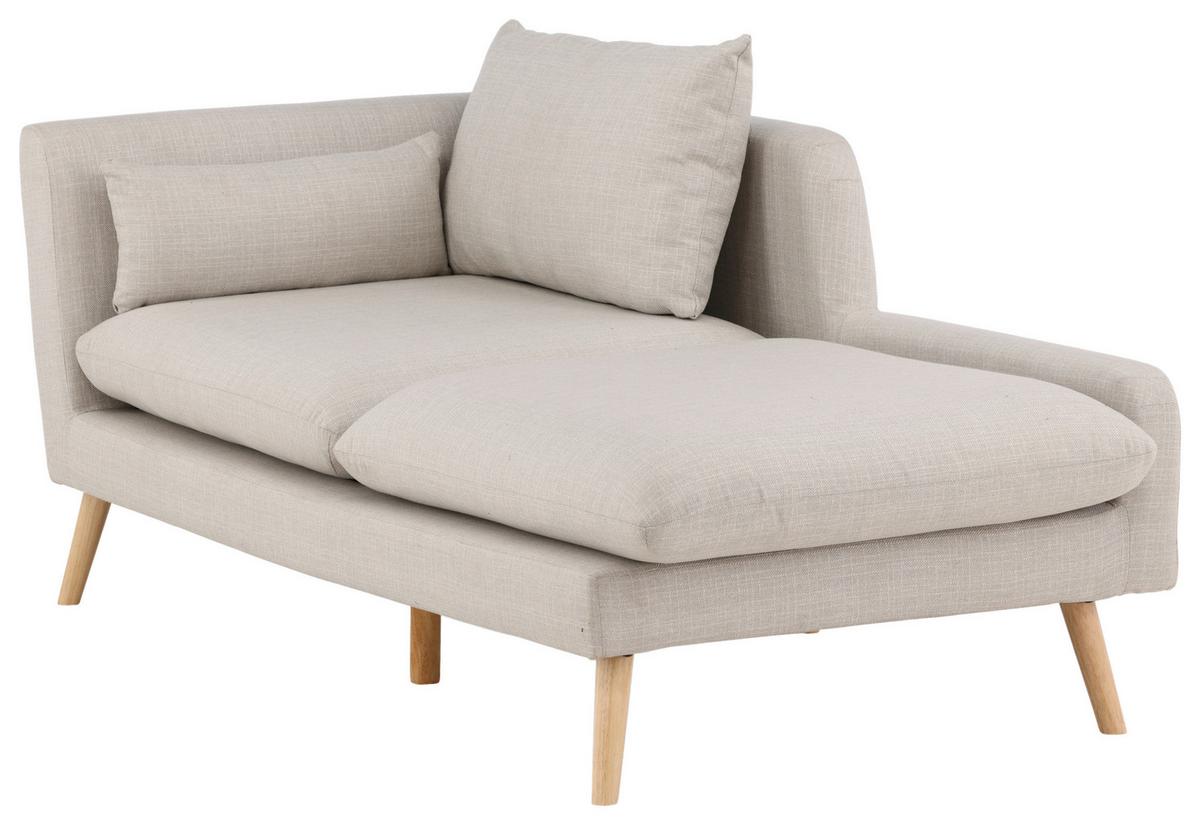 Récamiere Tacoma - Beige, Design, Holz/Textil (174/80/93cm) - Livetastic