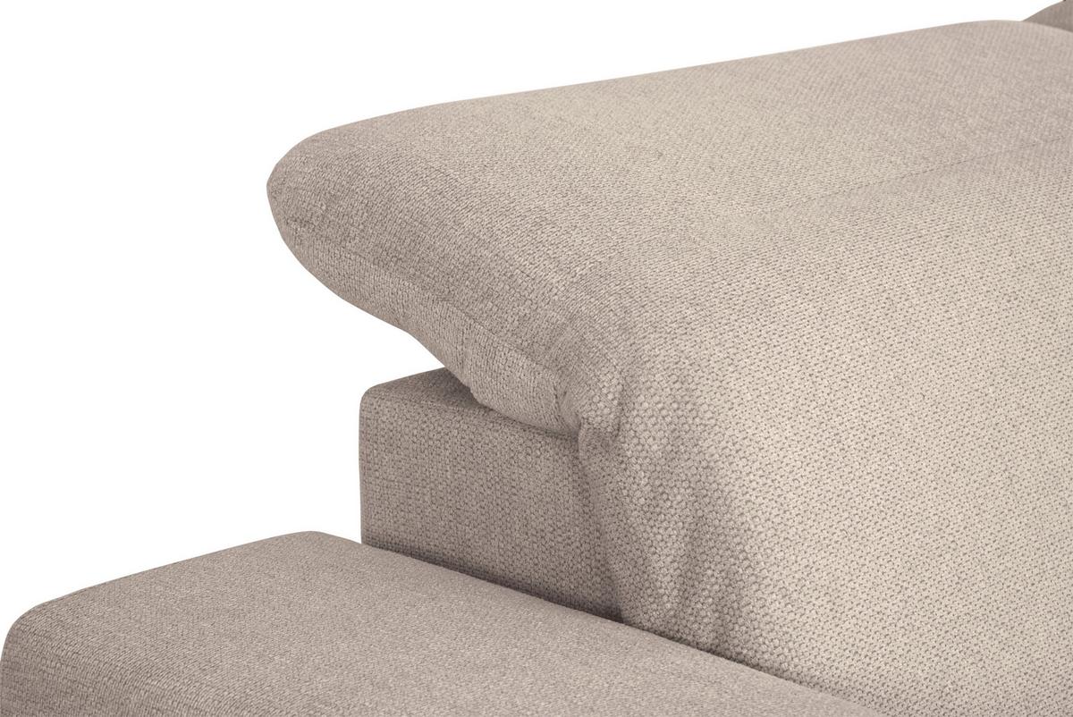 Ecksofa Frans Beige S: 204 cm - Beige/Schwarz, Design, Textil (204/293cm) - MID.YOU