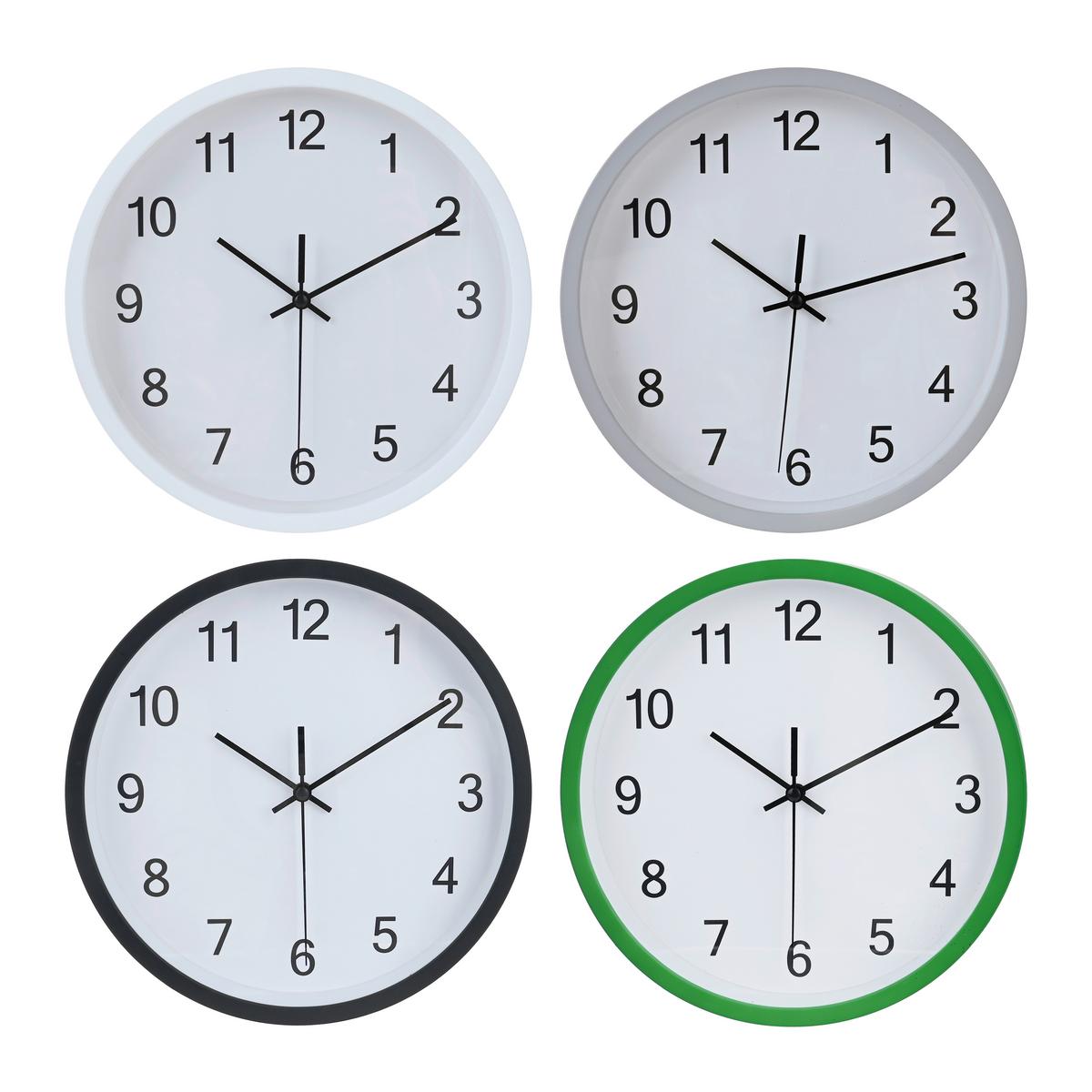 Wanduhr Bounty - Schwarz/Weiß, Design, Glas/Kunststoff (25/4,2cm) - Luca Bessoni