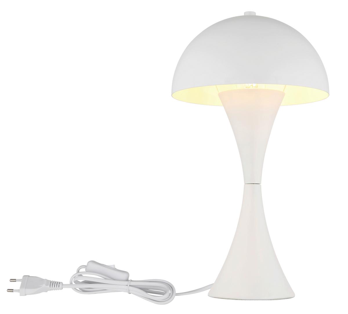 Tischleuchte 21028w - Weiß, Design, Kunststoff/Metall (20/36,1cm) - Globo