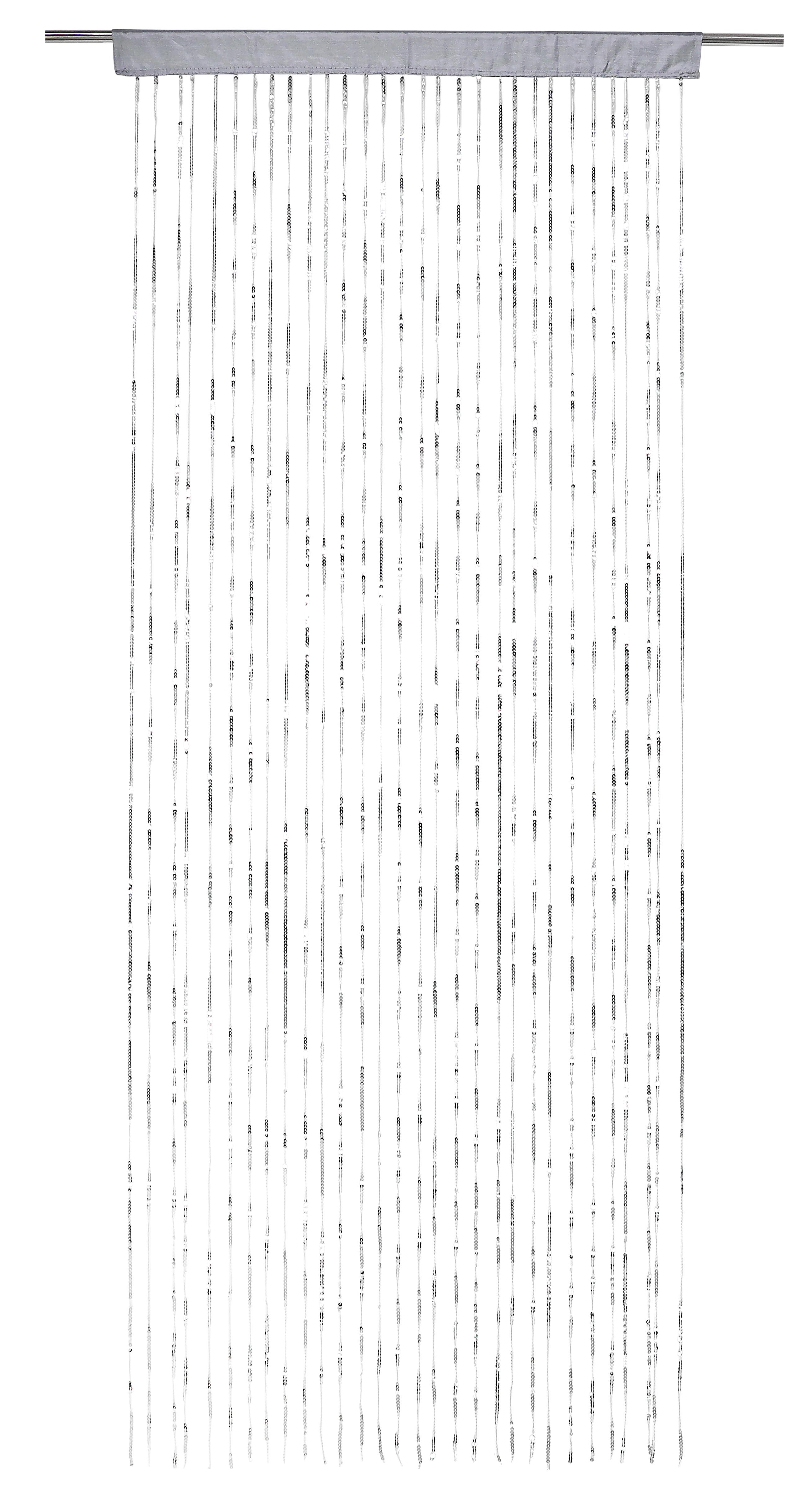 Fadenvorhang 150 cm x 500 cm (BxH) silber