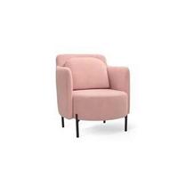 Kreslo Glam farba ružová - čierna/ružová, Basics, kov/textil (76/86/83cm)