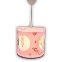 Kinderhängeleuchte Prinzessin 1-Flammig Drehbar - Multicolor/Rosa, Trend, Kunststoff (25/27cm) - Niermann