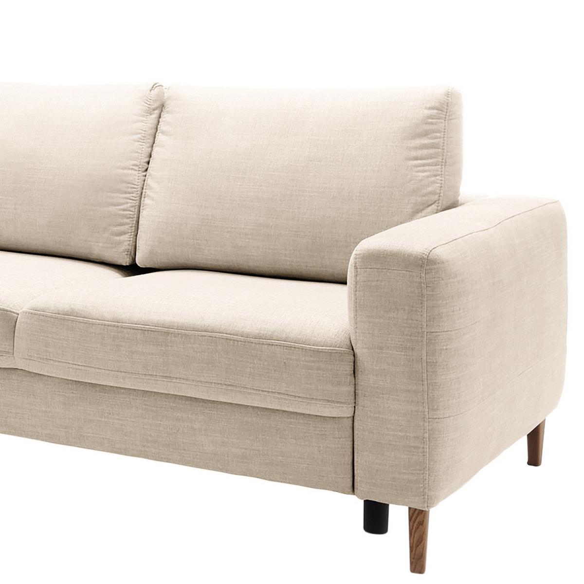 Ecksofa Alika Silberfarbens: 204x260 cm - Eschefarben/Silberfarben, MODERN, Textil (204/260cm) - Trendmanufaktur