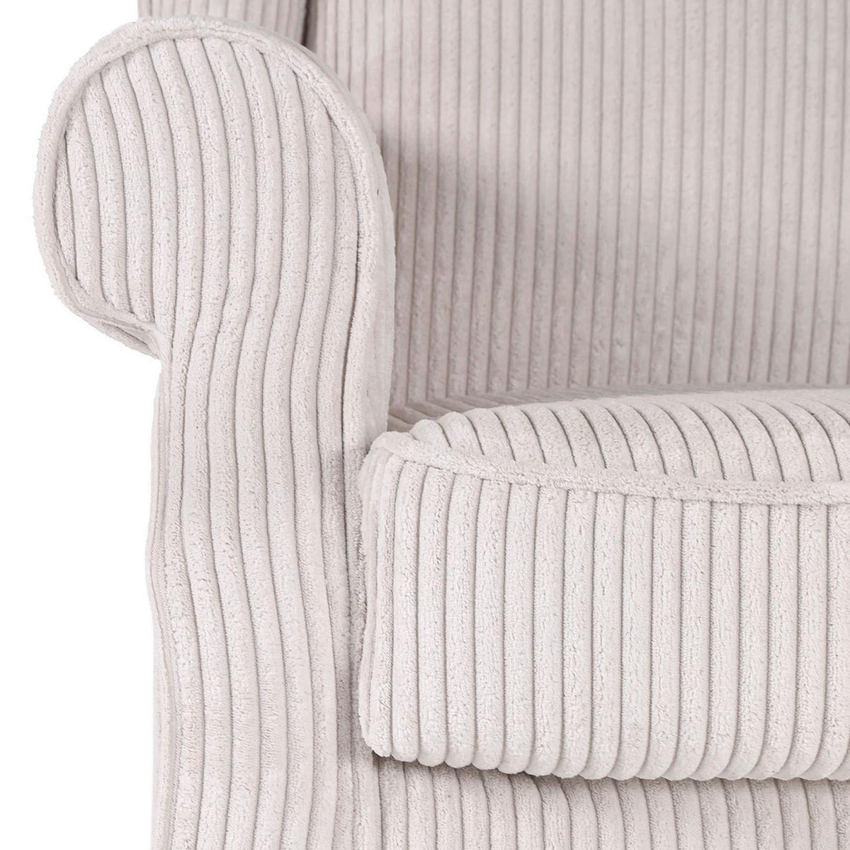 Křeslo - ušák VIOLA, béžový manšestr - černá/béžová, dřevo/textil (82/95/85cm) - Mömax