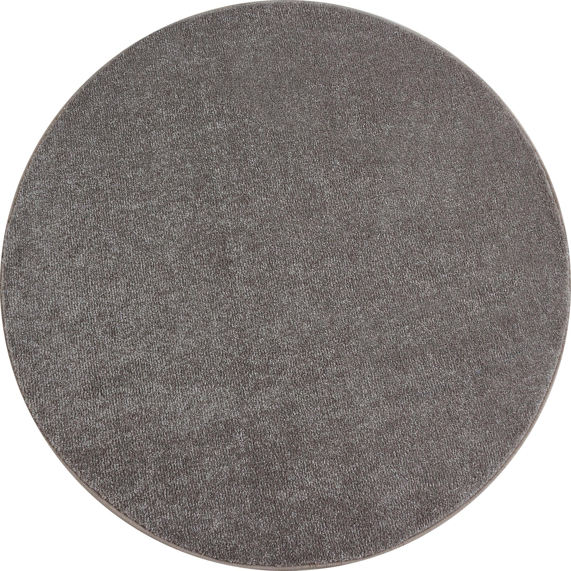 Hochflor Teppich Beige Ata rund Ø 200 cm - Beige, Design, Textil (200cm) - Novel