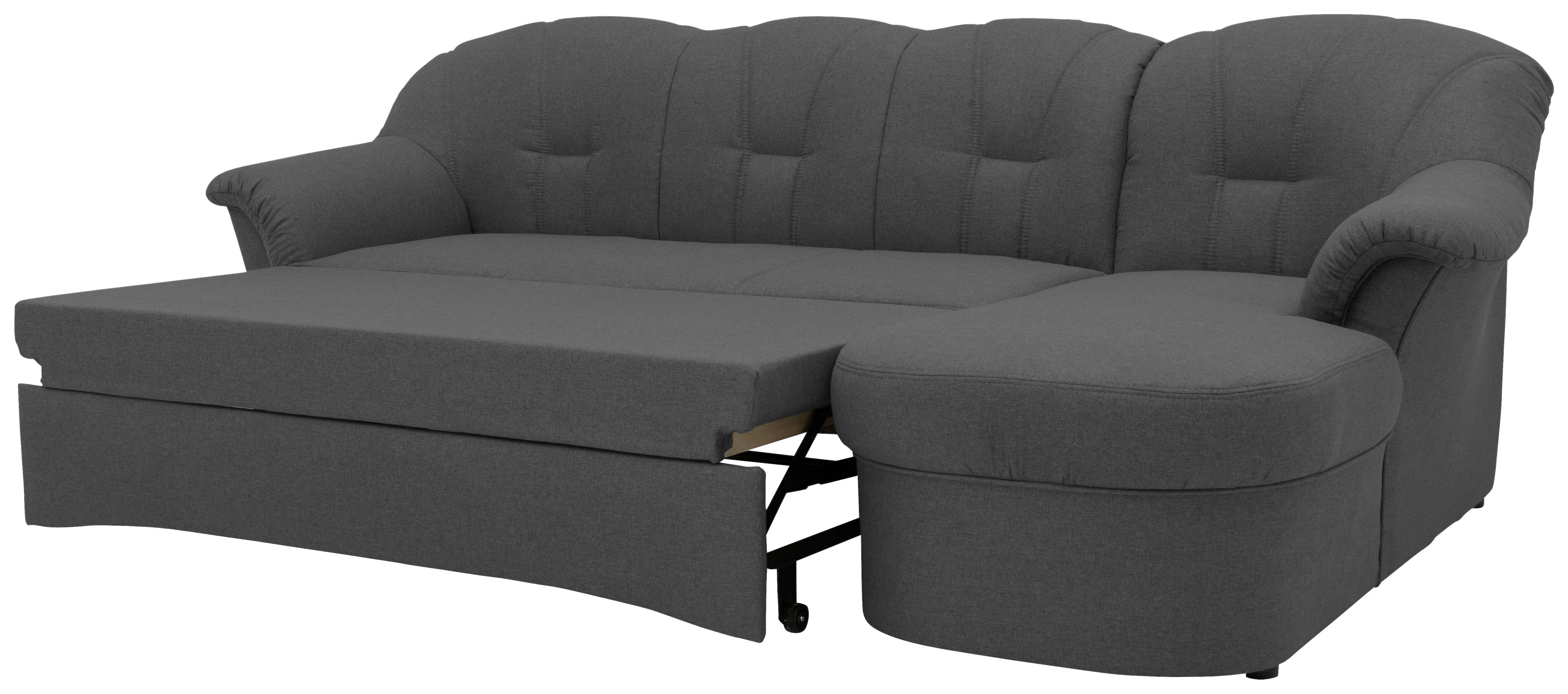 Ecksofa Mit Schlaffunktion Papenburg Grau - Schwarz/Grau, KONVENTIONELL, Textil (233/142cm) - MID.YOU