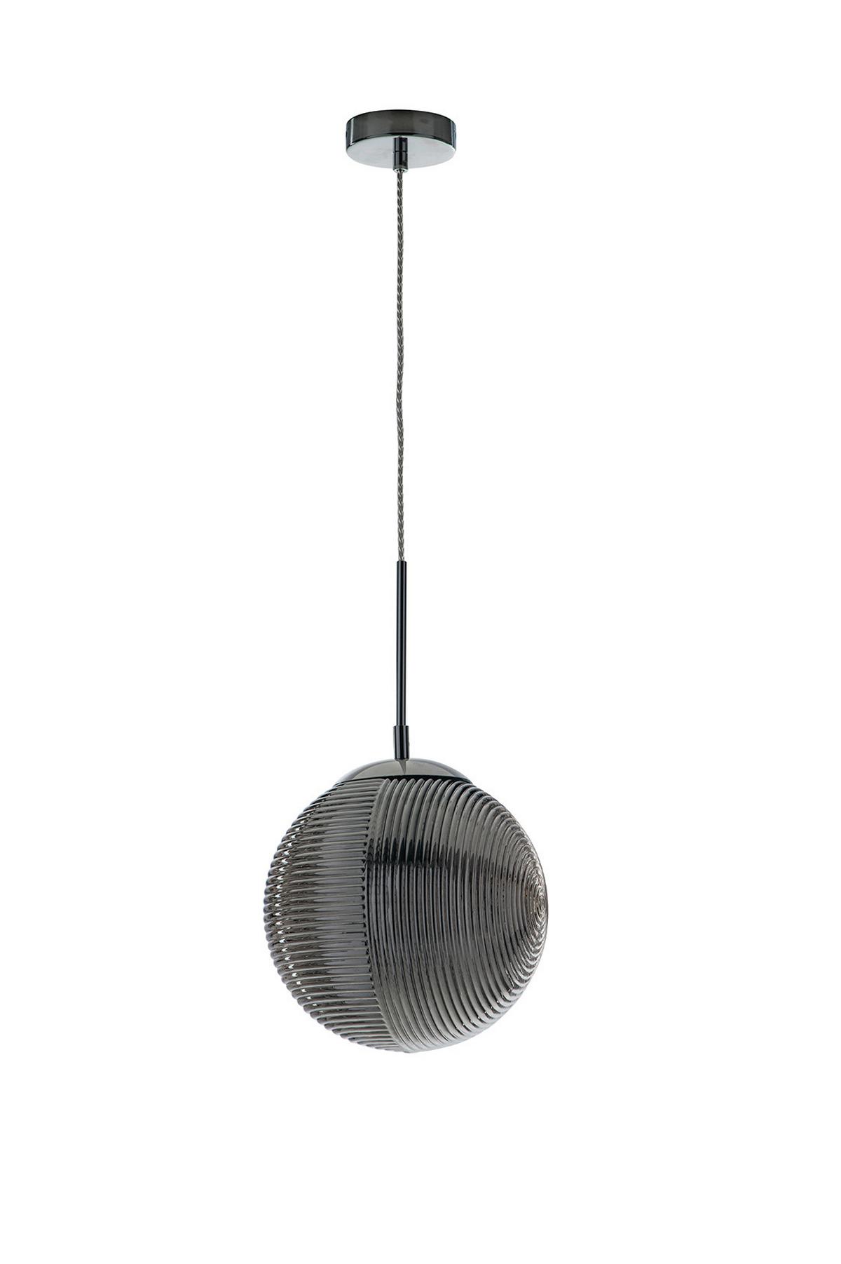 Hängeleuchte I-Greenwich-G-S1 Gr - Grau, KONVENTIONELL, Glas (25/43,6cm)