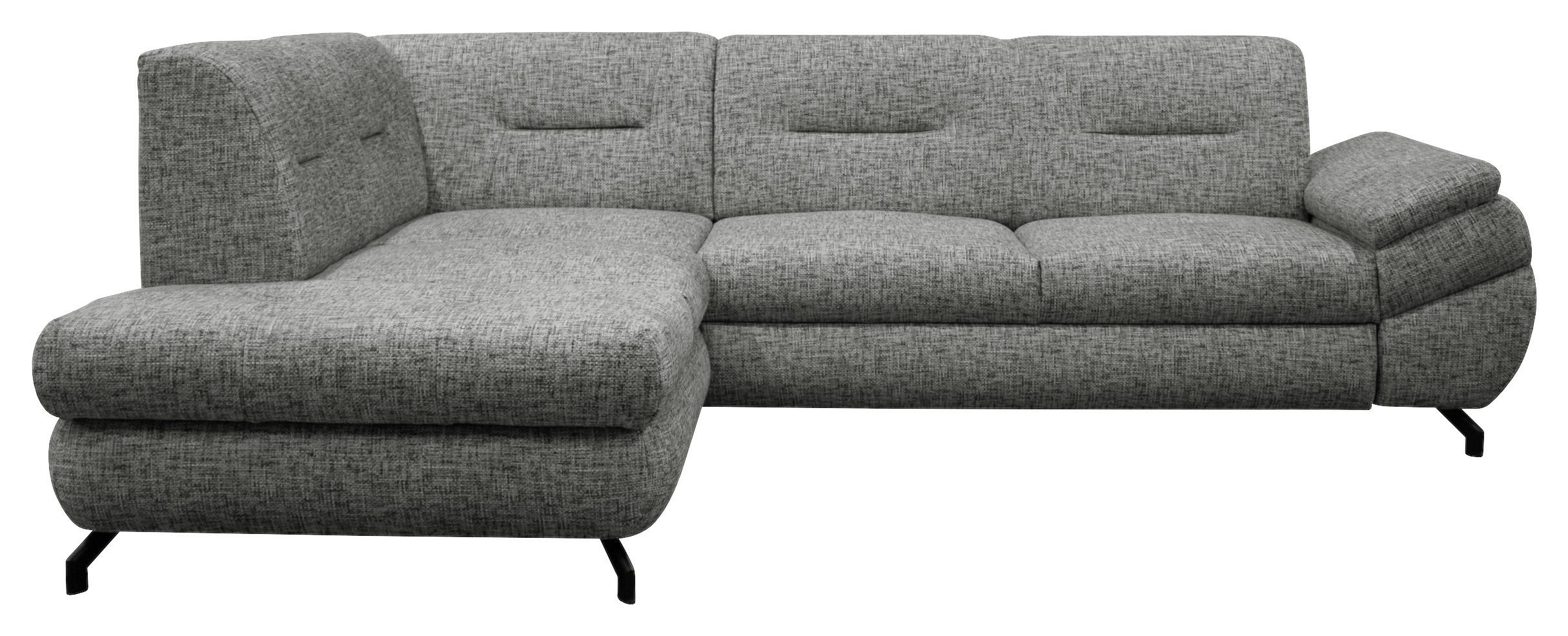 Ecksofa Imo Grau 201x274 cm - Schwarz/Grau, Design, Textil (201/274cm) - MID.YOU