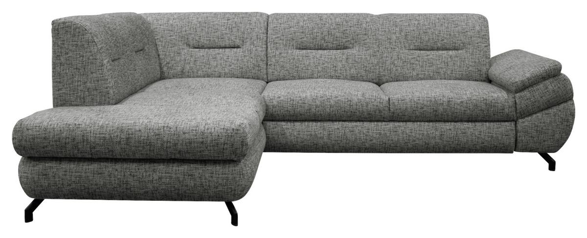 Ecksofa Imo Grau 201x274 cm - Schwarz/Grau, Design, Textil (201/274cm) - MID.YOU
