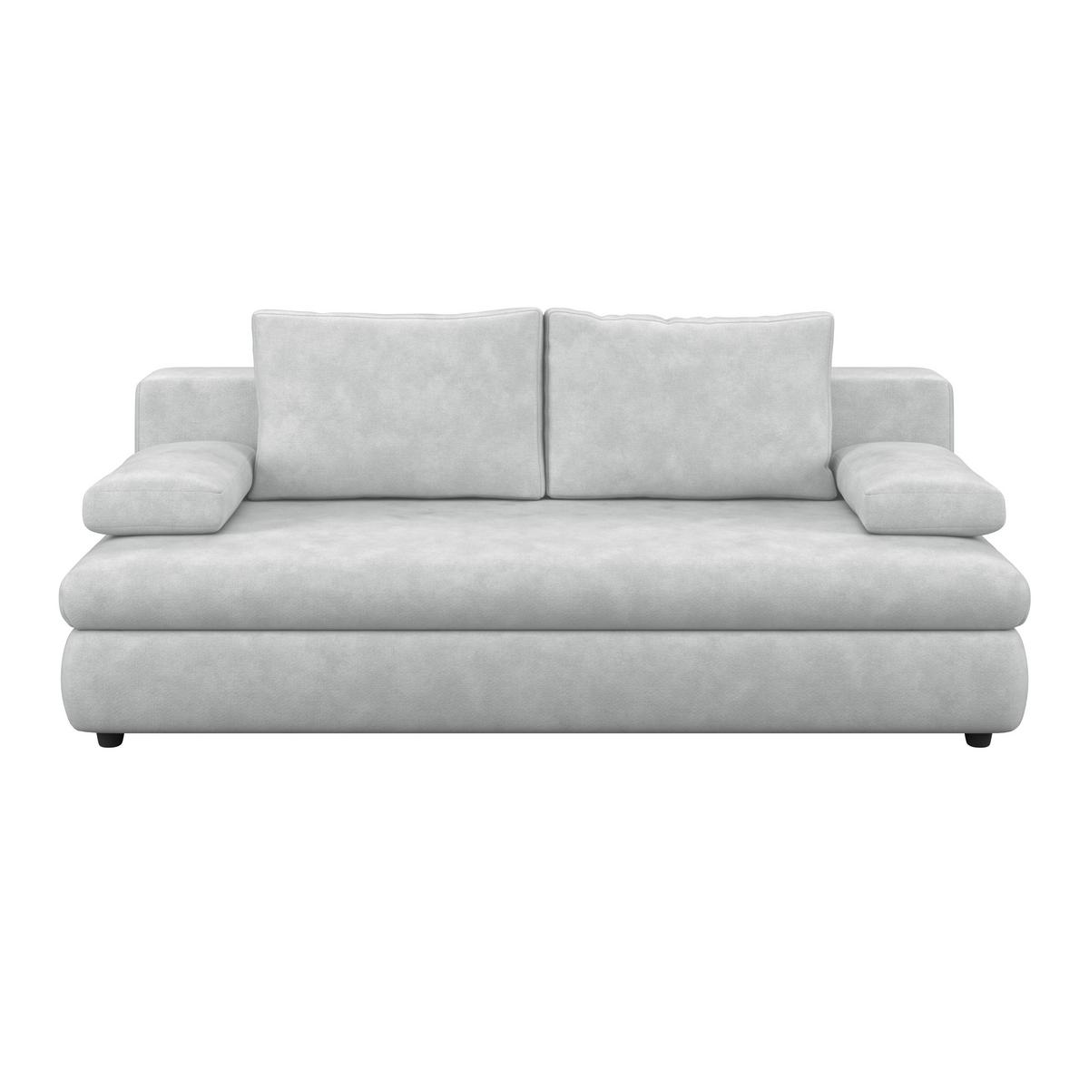 Schlafsofa Oslo Silberfarben, Lf: 200x140 cm - Silberfarben, Trend, Holz/Kunststoff (205/72/100cm)