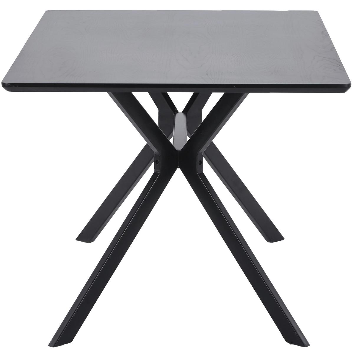Esstisch Bruno Schwarz L: 200 Cm - Schwarz, Design, Holz/Metall (200/90/75cm) - Livetastic