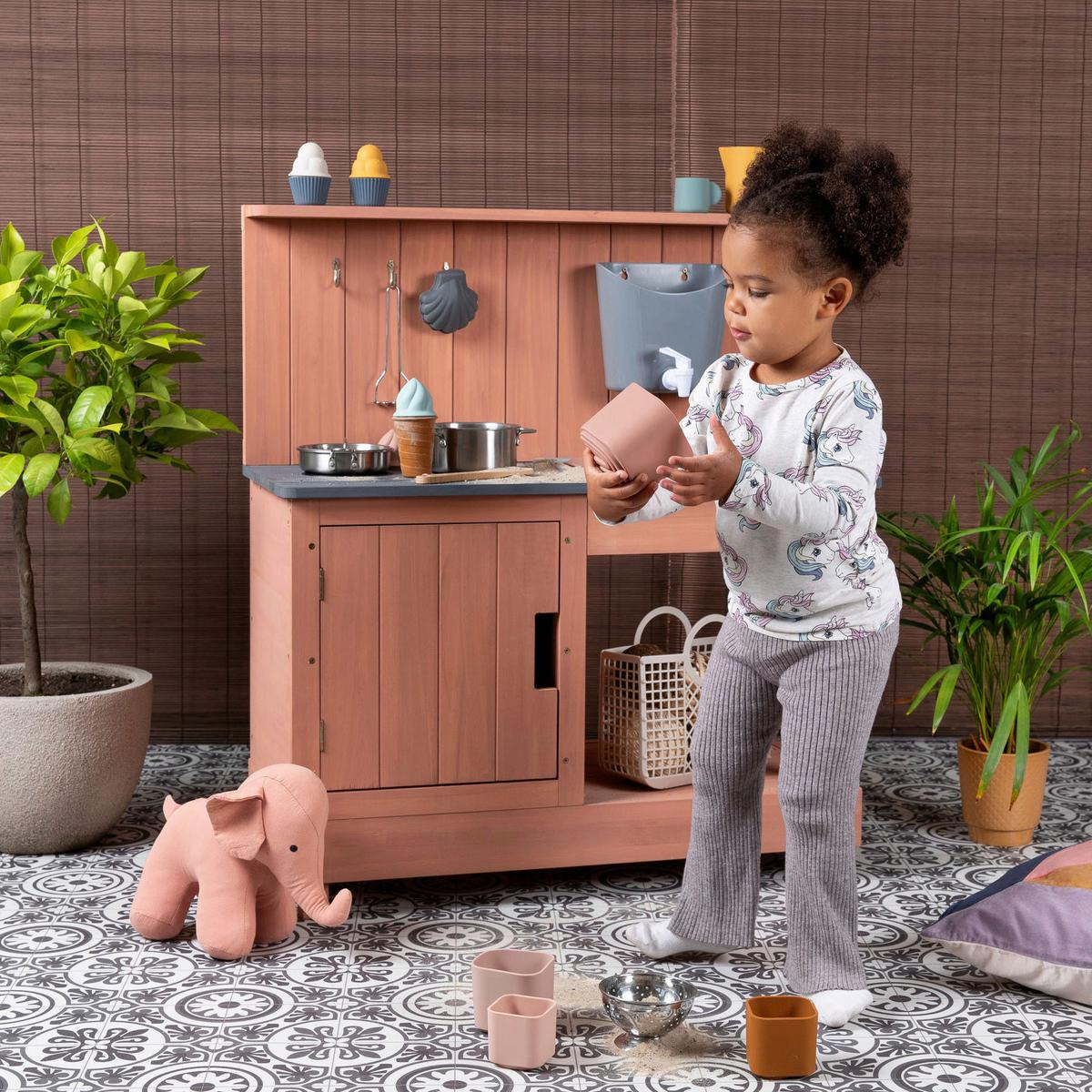 Matschküche Mud Expert Holz, LxBxH: 80x40x90 cm - Altrosa, Basics, Holz (80/40/90cm) - MUDDY BUDDY