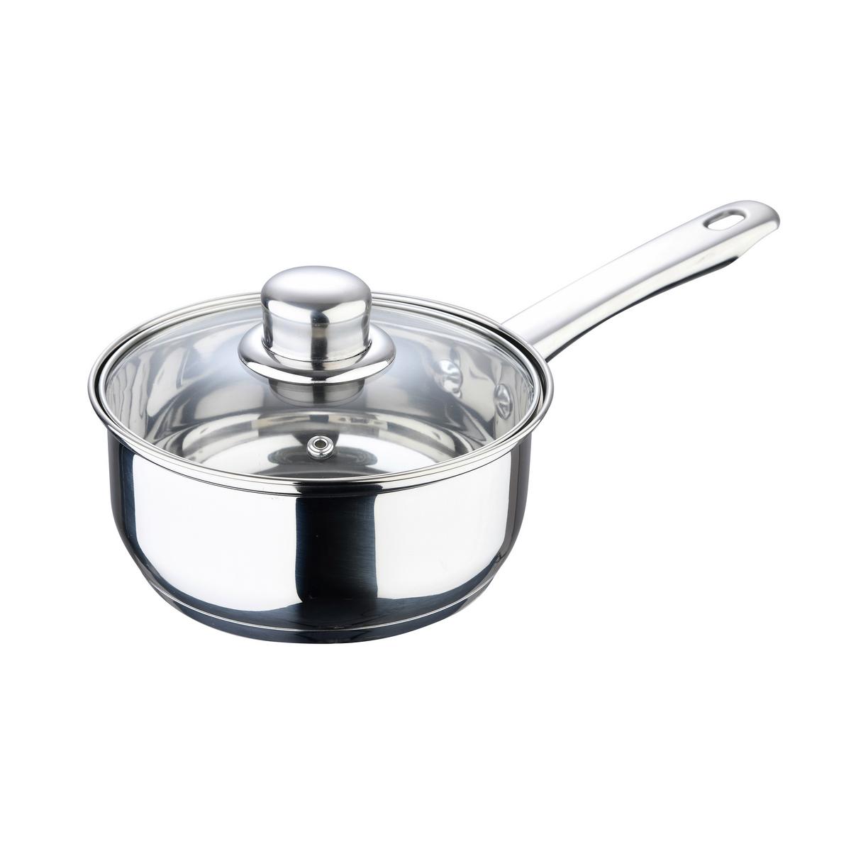 Kochtopfset Edelstahl 9-Teilig - Edelstahlfarben/Transparent, Basics, Metall (27,5/48,5/20,5cm)