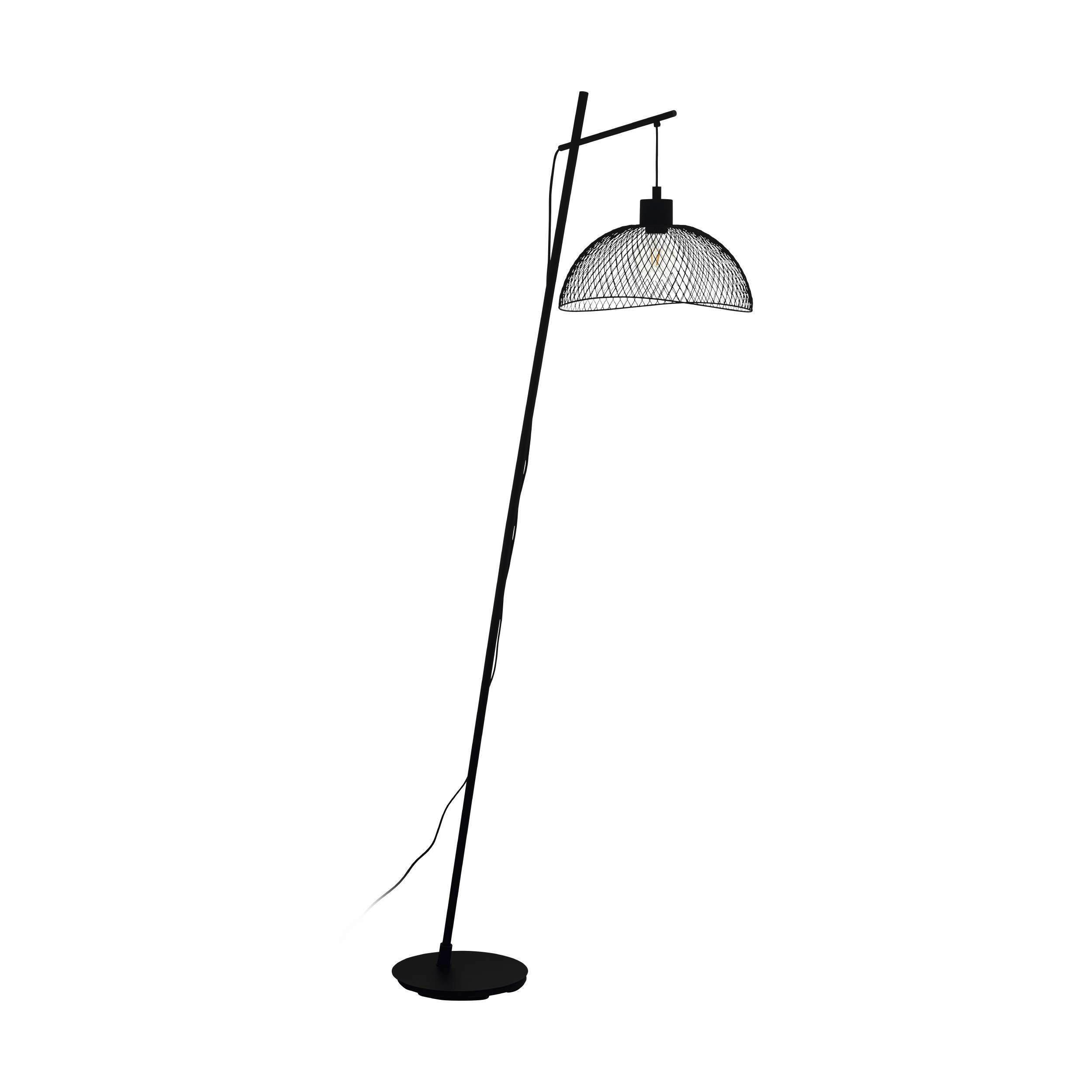 Stehleuchte 43307* Pompeya - Schwarz, KONVENTIONELL, Metall (86/39/191cm) - Eglo