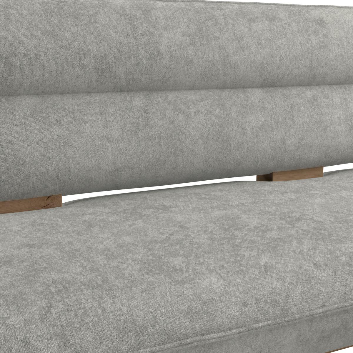 Eckbank Beluna Ii Webstoff Hellgrau, B: 212cm - Eichefarben/Hellgrau, KONVENTIONELL, Holz/Textil (212/170cm) - James Wood