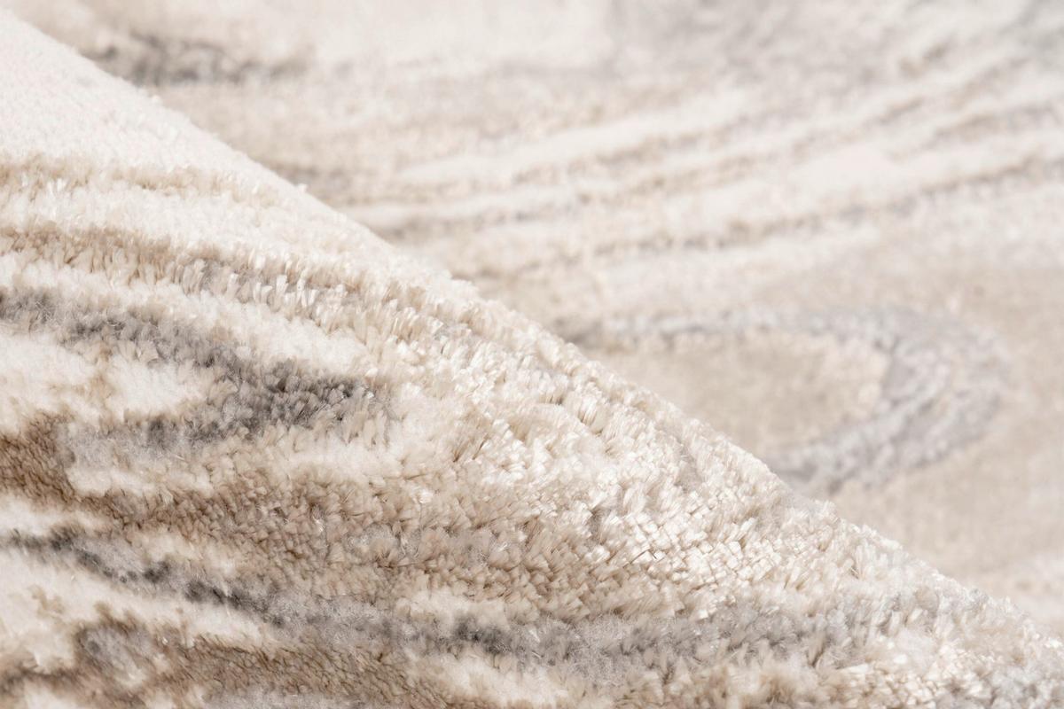 FLACHWEBETEPPICH Silber/Beige, Strapazierfähig - Beige/Silberfarben, Basics, Textil (80cm) - Kayoom