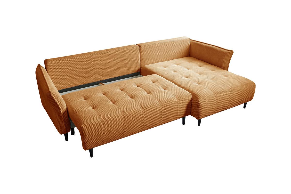 Ecksofa Monte Carlo Braun S: 160x290 Cm - Schwarz/Braun, Trend, Holz/Holzwerkstoff (160/290cm)