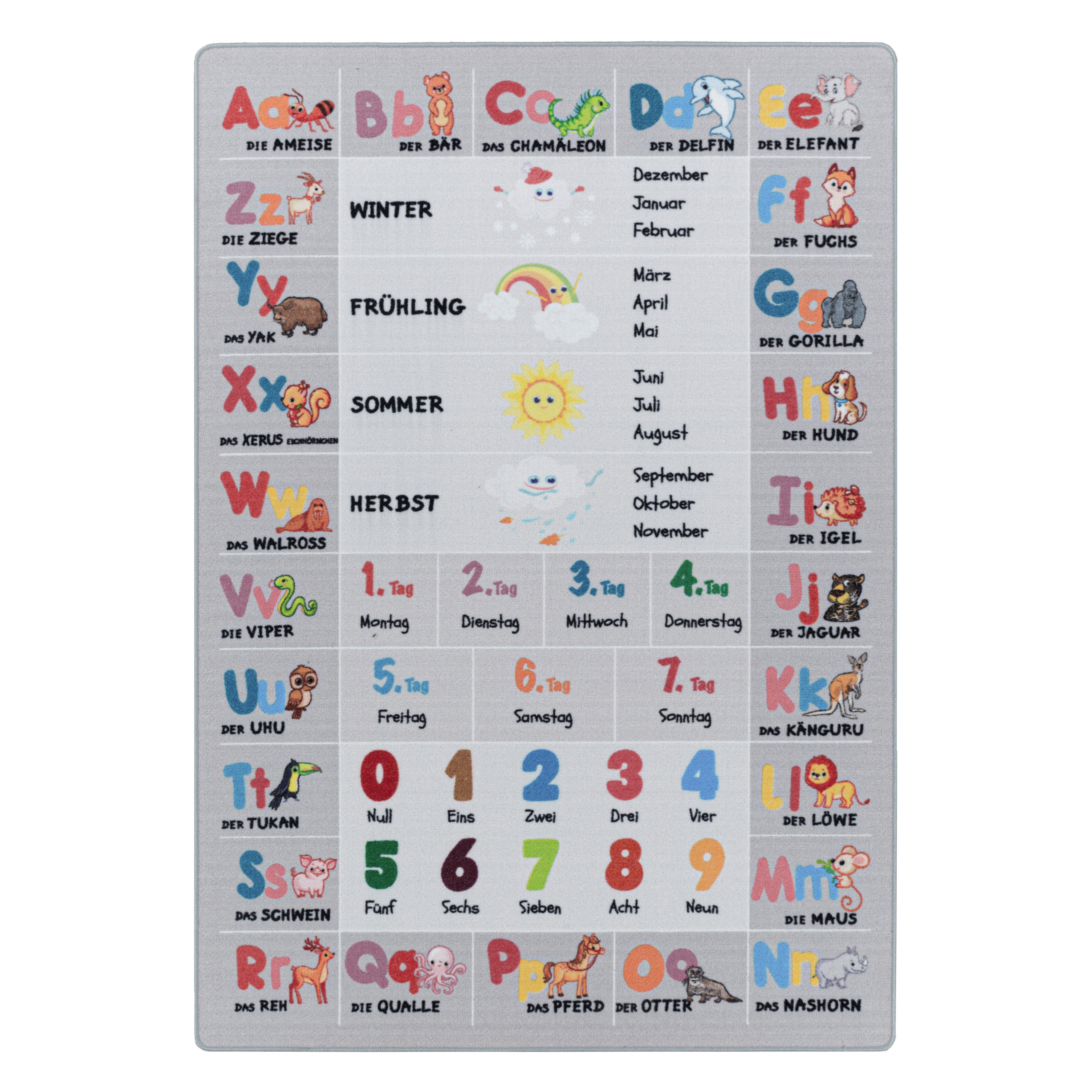 Kinderteppich Grau Play 100x150 cm - Grau, Basics, Textil (100/150cm)