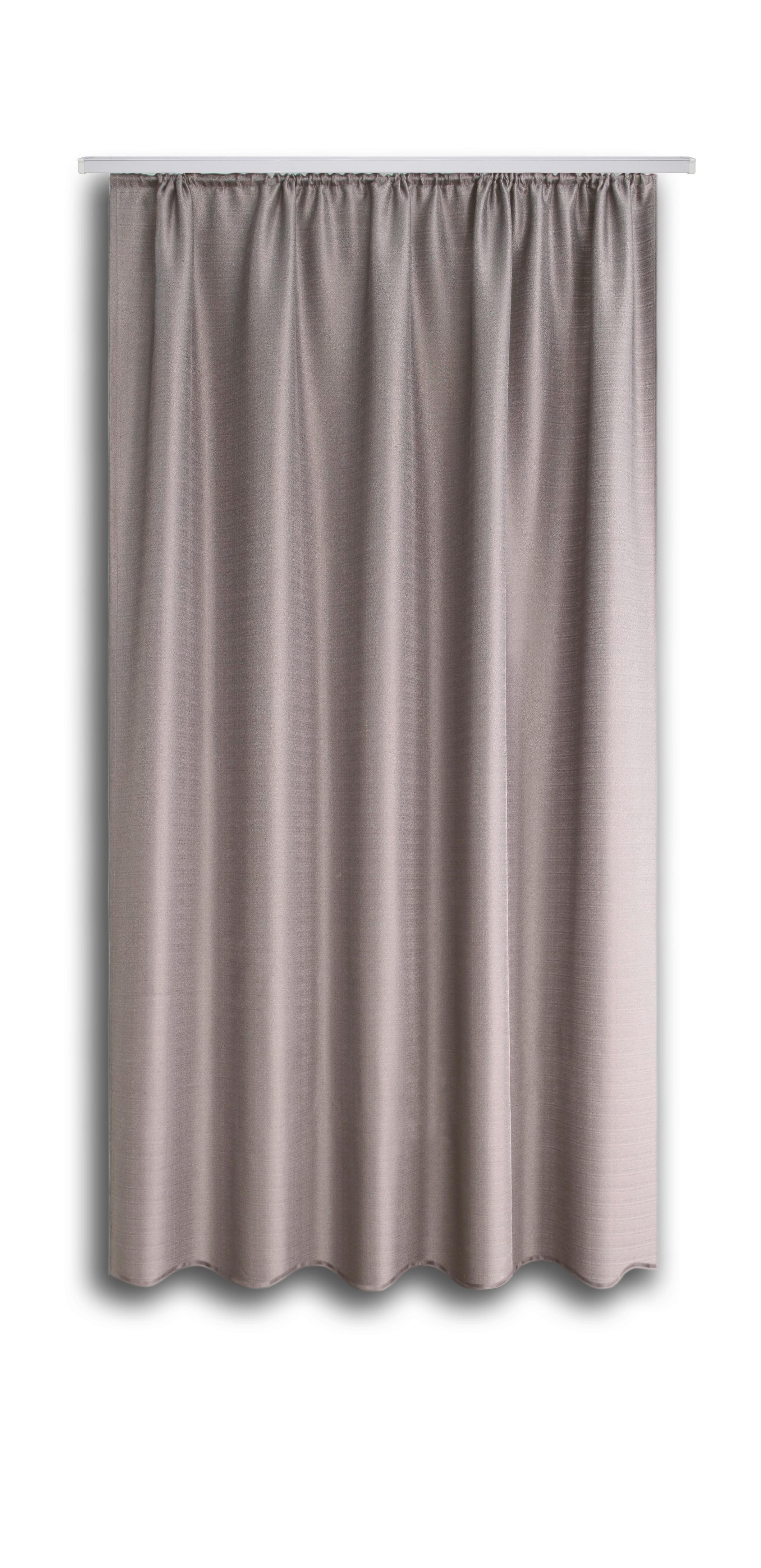 Vorhang mit Band 135x175 cm Taupe - Taupe, KONVENTIONELL, Textil (135/175cm) - Ondega