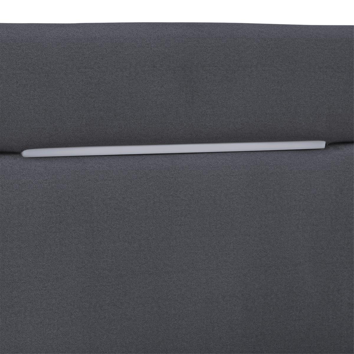 Boxspringbett Mit Topper & Bettkasten 100x200 Cm Tommy - Graphitfarben/Schwarz, MODERN, Holzwerkstoff/Textil (100/200cm)