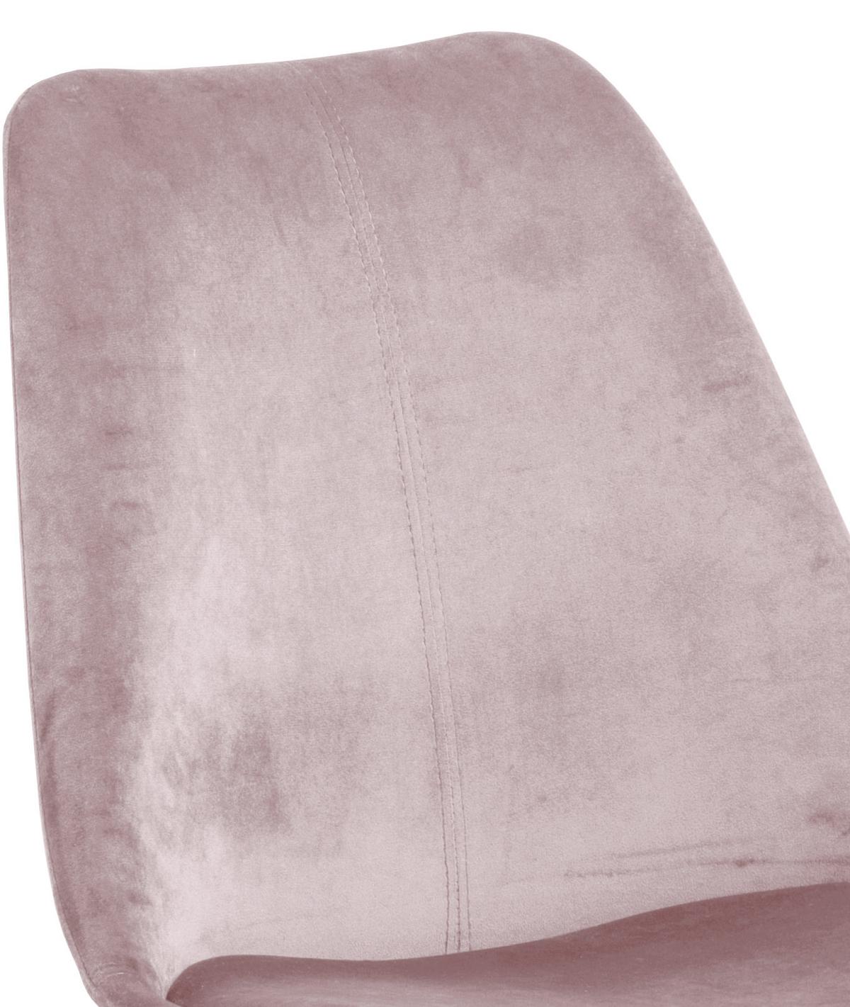 Jídelní židle ERIS samet - starorůžová/černá, Trend, kov/textil (48,5/85,5/54cm) - Carryhome