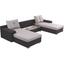 Wohnlandschaft in U-Form Nico 181x370x181 cm - Schwarz/Grau, MODERN, Textil (181/370/181cm)