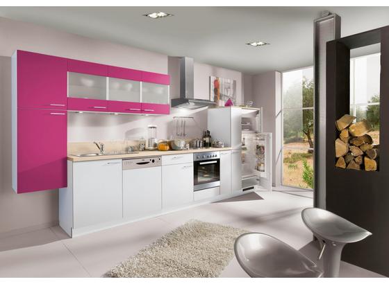 Kuchyňský Blok Win - bílá/růžová, Moderní, dřevěný materiál (410cm) Kuchyňský Blok Win - bílá/růžová, Moderní, dřevěný materiál (410cm)