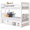 Etagenbett Sammy Weiß Kiefer Massiv 90 Cm M. Stauraum - Weiß, MODERN, Holz (90/200cm) - MID.YOU