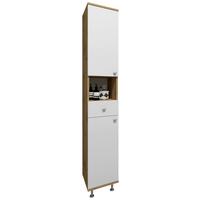 Hochschrank Nilosi - Honigeiche/Silberfarben, MODERN, Holzwerkstoff (30/185/31cm) - MID.YOU