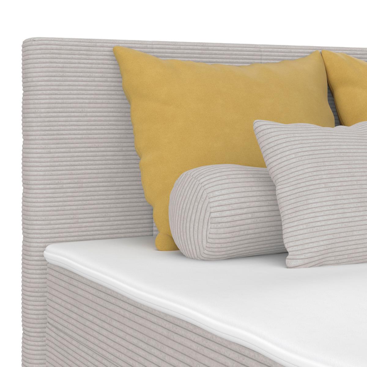 Kárpitozott Ágy Adria 160/200cm - szürkésbézs, Konventionell, textil/fa (160/200cm)